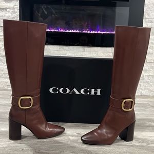 COPY - Evelyn Buckle Boot in Walnut by Coach